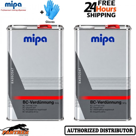 2x MIPA BC Basecoat Thinner Slow Reducer 5L 271550000 Professional