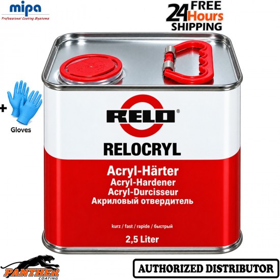 RELO BY MIPA RELOCRYL 2K FAST ACRYLIC HARDENER 2.5L + Gloves