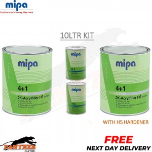 MIPA 4 + 1 ACRYFILLER HIGH BUILD 2 X PRIMER GREY 4LTR - 2 X H5 1LTR 10LTR KIT