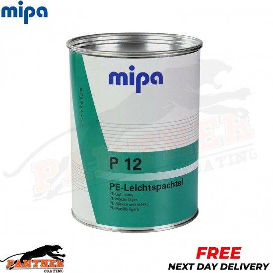 MIPA P12 LIGHT PUTTY WITH HARDENER 3L - FINE EASY SAND CAR BODY FILLER