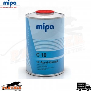 MIPA 1K C10 CLEAR COAT LACQUER HIGH GLOSS UV RESISTANT READY FOR USE RFU 1 LITRE