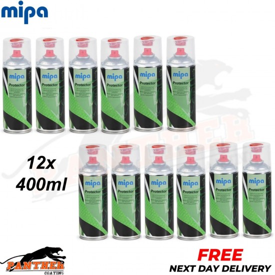 12x MIPA PROTECTOR 2K TOUGH TRUCK BED LINER raptor AEROSOL 400ML - BLACK