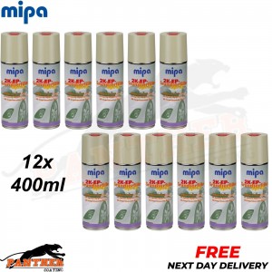 12x MIPA 2K EP Spray BEIGE 2K Epoxy Primer Filler Grundierfiller 400ml Hardener