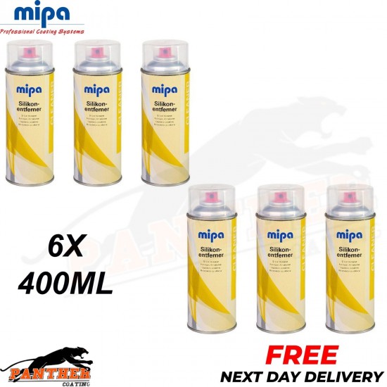 6x MIPA silicone remover & Degreaser spray 400ml spray can cleaner