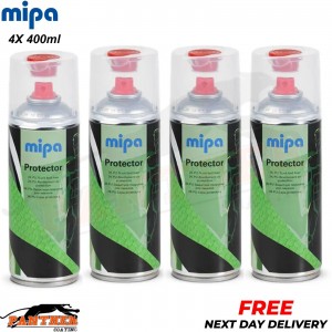 4x MIPA PROTECTOR 2K TOUGH TRUCK BED LINER raptor AEROSOL 400ML - BLACK