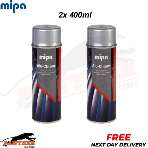 2x MIPA ALU-CHROME Spray Aerosol 400ml Corrosion and Heat Protection