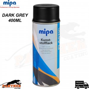 MIPA KUNST- STOFFLACK PLASTIC PAINT SPRAY DARK GREY AEROSOL - 400ML