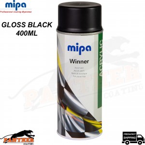 Mipa Winner Acrylic Spray Acrylic Paint Black Glossy 400ml Aerosol