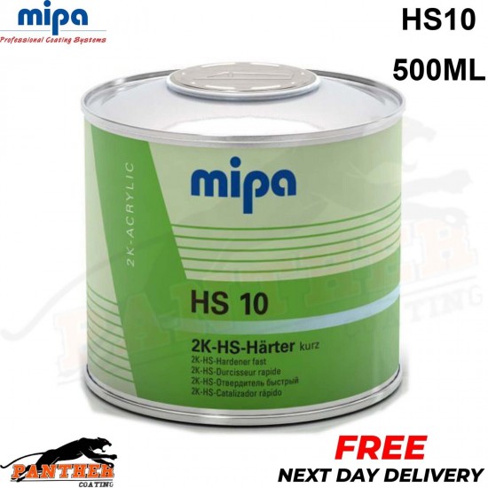 MIPA HS10 2K HIGH SOLID FAST HARDENER 500ML - ACRY FILLER TOPCOAT- FAST DELIVERY