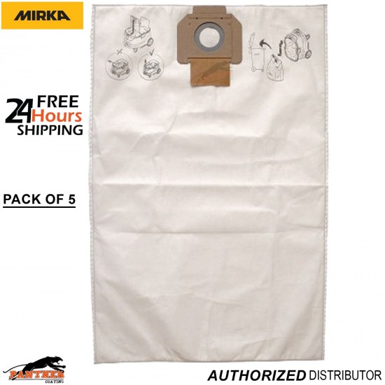 Mirka Dust Bag Fleece 5 Pack – For 1230 Dust Extractors Workshop Use