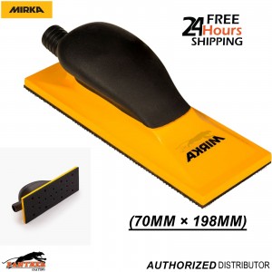 Mirka 70×198mm Dust-Free Yellow Sanding Block with 22-Hole Grip Face