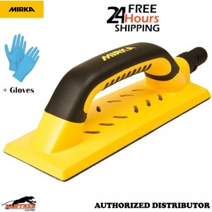 Mirka Handy Sanding Block 80x230mm Dust Extraction Hand Sander + Gloves