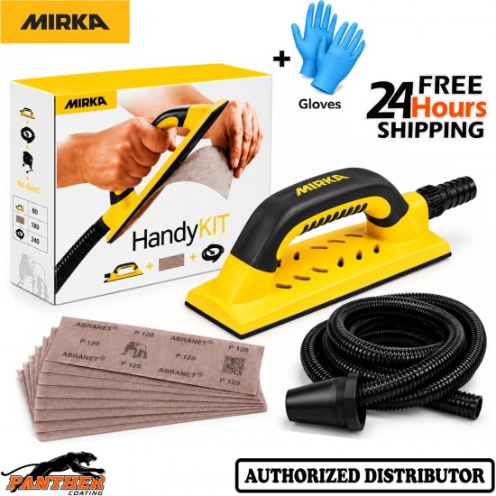 Mirka Handy Sanding Kit 80x230mm Hose + 5 Abranet Strips + Gloves