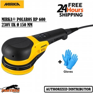 Mirka POLAROS RP 600 150mm Rotary Polisher 230V UK Professional Car + Gloves