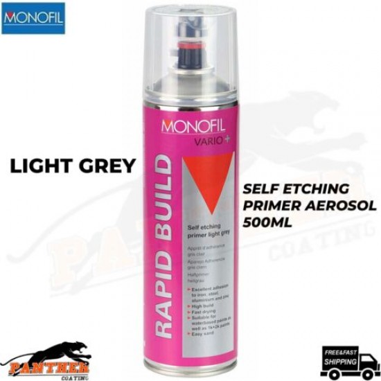 MONOFIL VARIO+ RAPID BUILD SELF ETCHING PRIMER LIGHT GREY Aerosol 500ml
