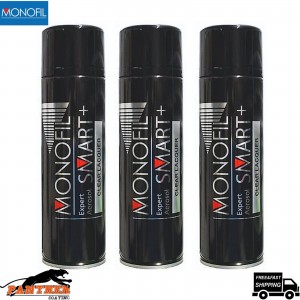 3X MONOFIL+Smart 1K Expert Gloss White Finish Paint Acrylic Spray Aerosol 500ml