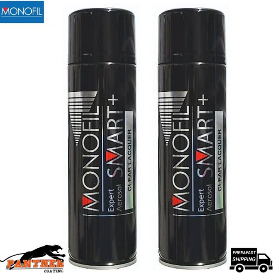 2X MONOFIL Smart 1K Expert Gloss White Finish Paint Acrylic Spray Aerosol 500ML