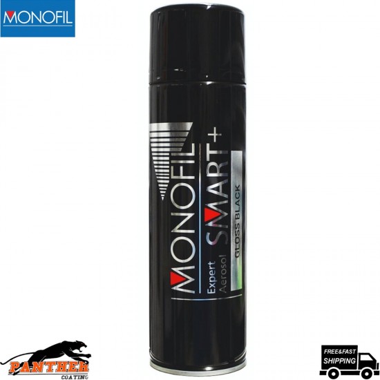 MONOFIL SMART+ 1K EXPERT SATIN BLACK FINISH PAINT ACRYLIC SPRAY Aerosol 500ml