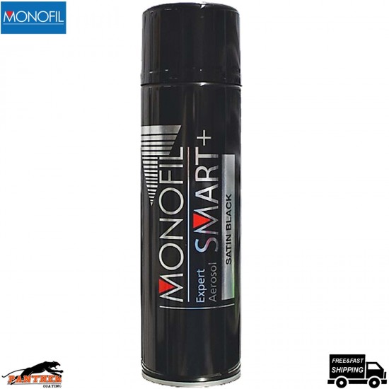 Monofil Satin Black Acrylic Spray Paint – Pack 500ml SMART+ 1K Aerosols