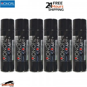 6x Monofil Satin Black Acrylic Spray Paint – Pack 500ml SMART+ 1K Aerosols