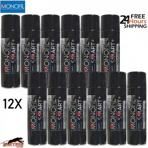 12x Monofil Satin Black Acrylic Spray Paint – Pack 500ml SMART+ 1K Aerosols
