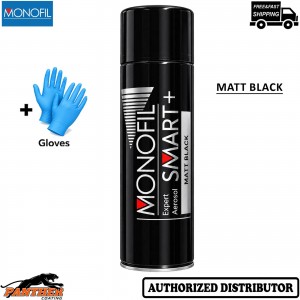 MONOFIL SMART+ 1K Matt Black 500ml Acrylic Car Spray Paint + Gloves