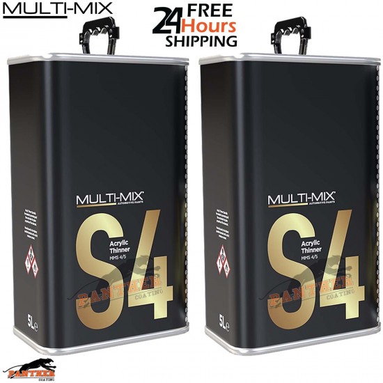 2x Multi-Mix S4 Acrylic Thinner – 5L Premium Grade Solvent for Paints