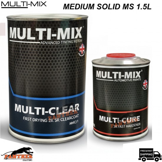 Multimix 2K SR Clearcoat 1.5L Kit + Fast Hardener –Medium Fast Drying MS Lacquer