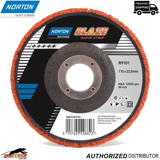Norton Blaze Rapid Strip Disc 115mm Medium – Rust & Paint Removal