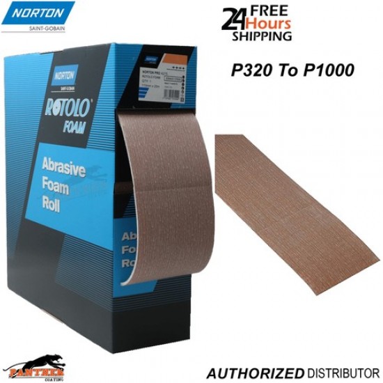 Norton Perforated Rotolo Foam Sanding Roll 115x25m – Soft Sheet P320 To P1000