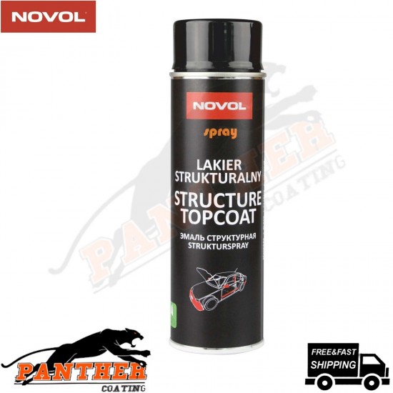 NOVOL SPRAY LAKIER STRUKTURALNY STRUCTURE TOPCOAT AEROSOL 500ML BLACK