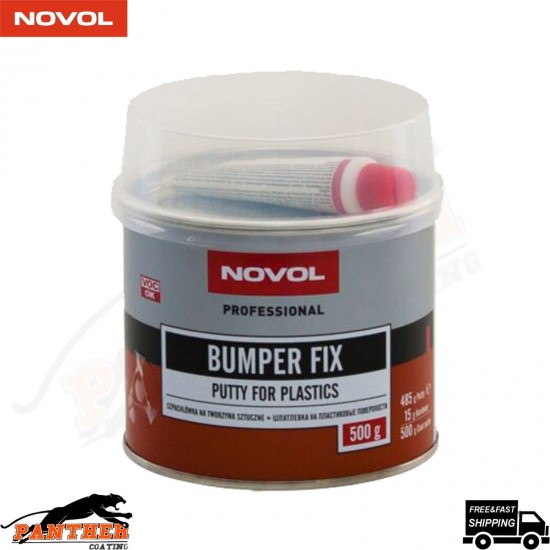 Novol Repair Kit BUMPER FIX Filler 500g Putty Plastic Car Trim Grey