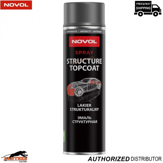 Novol Structure Topcoat 500ml Anthracite Grey - Textured Bumper Spray