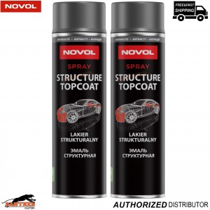 2x Novol Structure Bumper Paint 500ml Aerosol – Anthracite Grey Finish