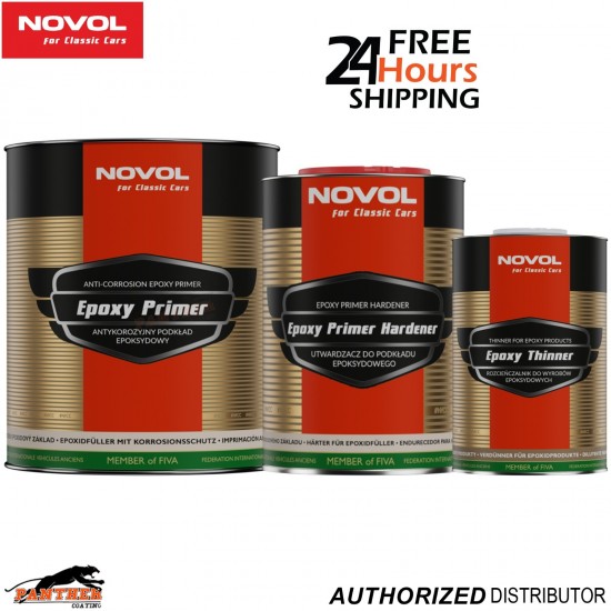 Novol Classic Car Epoxy Primer 5L Kit + Hardener & Thinner Anti-Rust