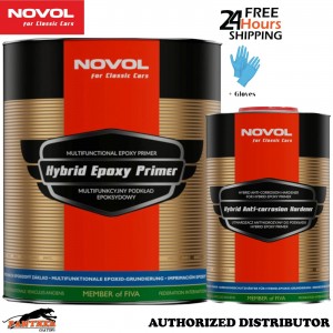 NOVOL Hybrid Epoxy Primer + Anti Corrosion Hardener 3.5L Classic Car Kit +Gloves