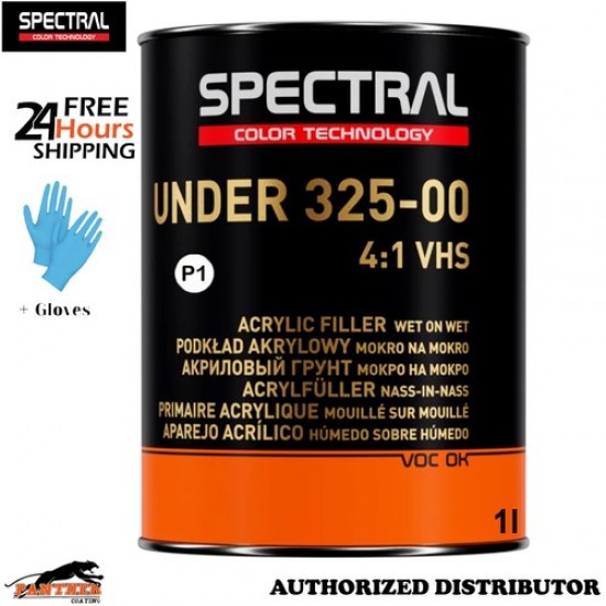 NOVOL SPECTRAL UNDER 325-00 P1 White 1L 2K Wet on Wet Car Body Primer + Gloves