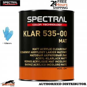 NOVOL SPECTRAL 535-00 Matt Clear Coat 1L 2K Automotive Lacquer + Gloves