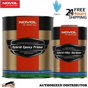 Novol Classic Car 3.5L Epoxy Primer Kit Hybrid Anti Corrosion Automotive +Gloves