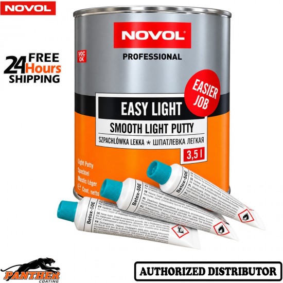 NOVOL Professional Easy light Smooth Light Putty Body Filler Car Finishing 3.5L