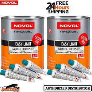 2X NOVOL Easy Light Body Filler 7L Professional Car Putty Model 90005