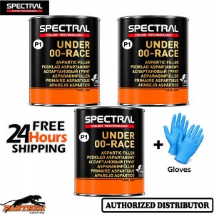 3x NOVOL SPECTRAL UNDER 00-RACE 2K Filler Primer P1 White 1L + Gloves