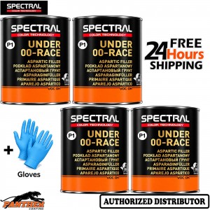 4x NOVOL SPECTRAL UNDER 00-RACE P1 White 3L Fast Cure Filler Primer + Gloves