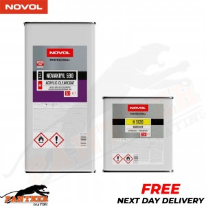 NOVOL NOVAKRYL 590 LACQUER + H5120 FAST HARDENER 7.5L KIT NEXT DAY DELIVERY