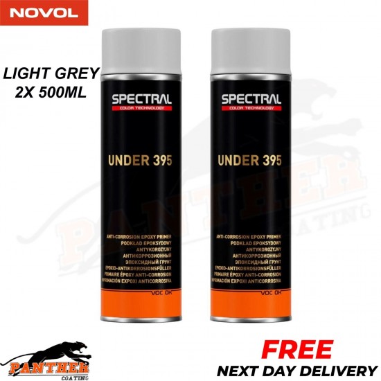 2X NOVOL SPECTRAL UNDER 395 EPOXY PRIMER AEROSOL 500ML - LIGHT GREY