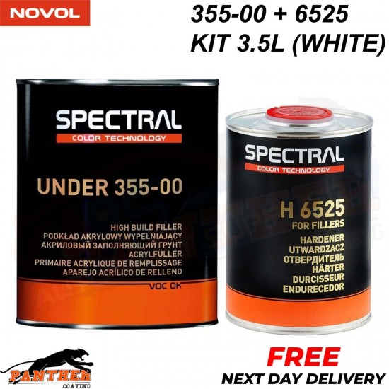 SPECTRAL UNDER 355-00 HIGH BUILD FILLER PRIMER + H6525 KIT 3.5L Kit - P1 WHITE