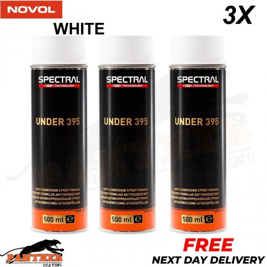 3x NOVOL SPECTRAL UNDER 395 EPOXY PRIMER AEROSOL 500ML - WHITE