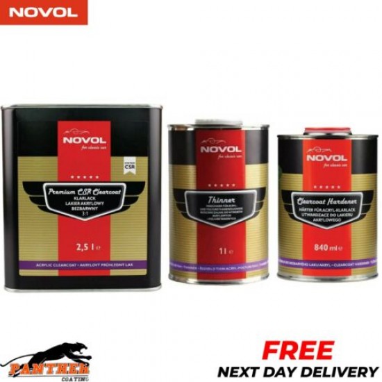 NOVOL CLASSIC CAR - PREMIUM CSR CLEARCOAT KIT WITH THINNERS 4.34L