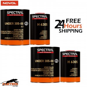 2 x Novol Spectral UNDER 305-00 P3 GREY EPOXY FILLER with H 6305 3.5L KIT