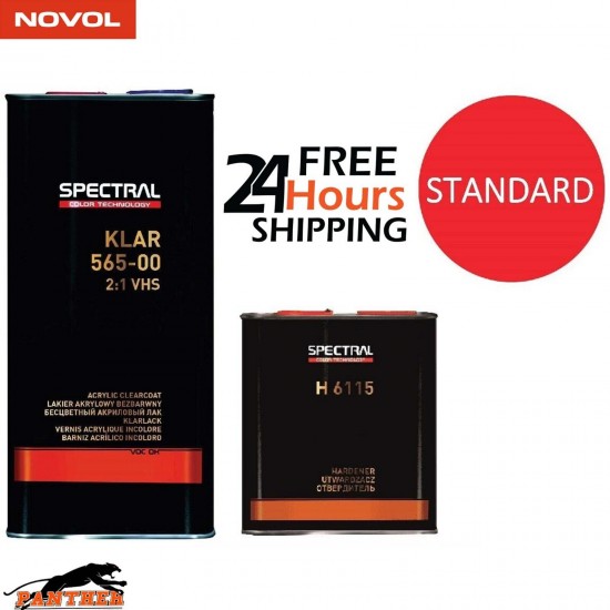 NOVOL SPECTRAL KLAR 565-00 VHS LACQUER and STANDARD H6115 HARDENER 7.5LTR KIT